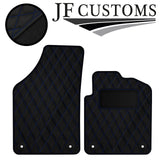 BLUE DIAMOND STITCH VINYL 2X TAILORED FLOOR CARPET FOR PEUGEOT RCZ 09-15 JF1