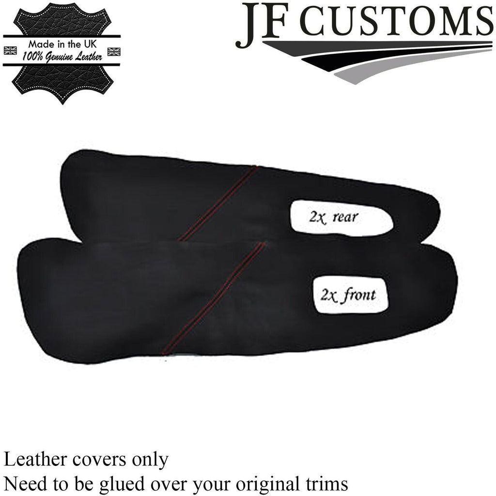 RED FITS SUBARU IMPREZA 98-00 4X DOOR CARD TRIM INSERT LEATHER COVERS