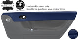 DARK BLUE REAL LEATHER 2X UPPER TOP DOOR CAPPING COVERS FITS AUDI TT MK1 98-06