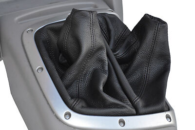 black stitch FITS MITSUBISHI L200 WARRIOR 2006+ LEATHER GEAR GAITER CUSTOM NEW