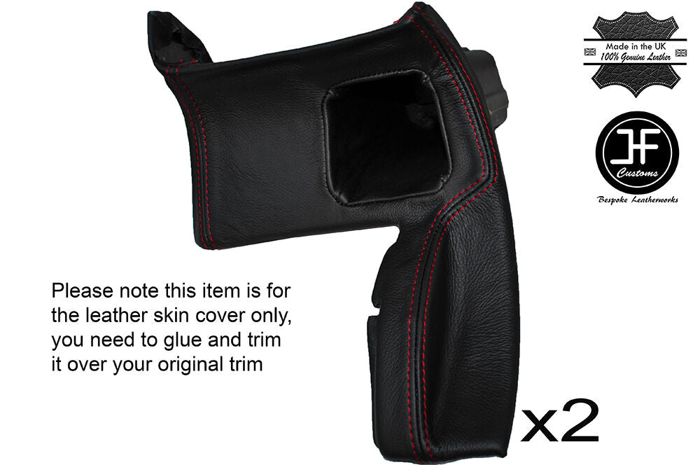 RED STICH 2X SILL POCKET SKIN COVERS FITS VAUXHALL OPEL VX220 SPEEDSTER 00-05