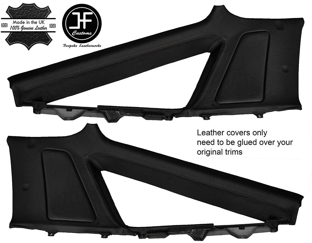 BLACK STITCH 2X UPPER REAR QUARTER PANEL LTHR COVER FITS TOYOTA SUPRA MK3 86-93
