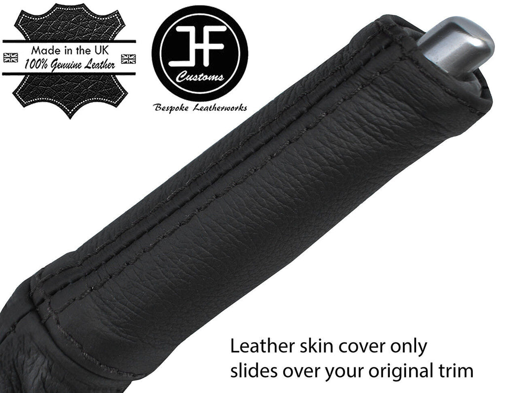 BLACK STITCH HANDBRAKE HANDLE REAL LEATHER COVER FOR RANGE ROVER L322 2002-2006