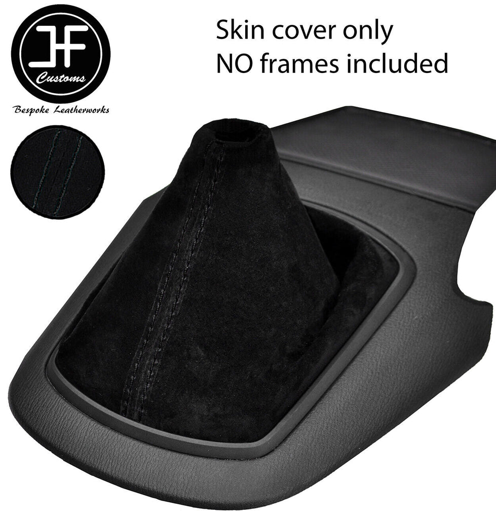 BLACK STITCHING MANUAL SUEDE GEAR GAITER FITS MAZDA CX5 CX-5 2012-2016