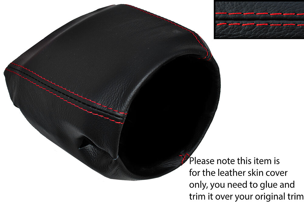 RED STITCHING STEERING SHROUD LEATHER SKIN COVER FITS MERCEDES W201 190 190E