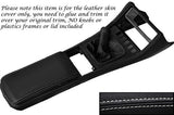 WHITE STITCH FITS PORSCHE 944 968 86-92 CENTRE CONSOLE  ARMREST GAITER  COVERS