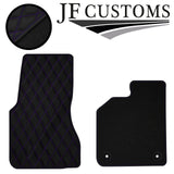 PURPLE DIAMOND STITCH VINYL 2X TAILORED FLOOR CARPET FOR SMART FORTWO 453 14-21