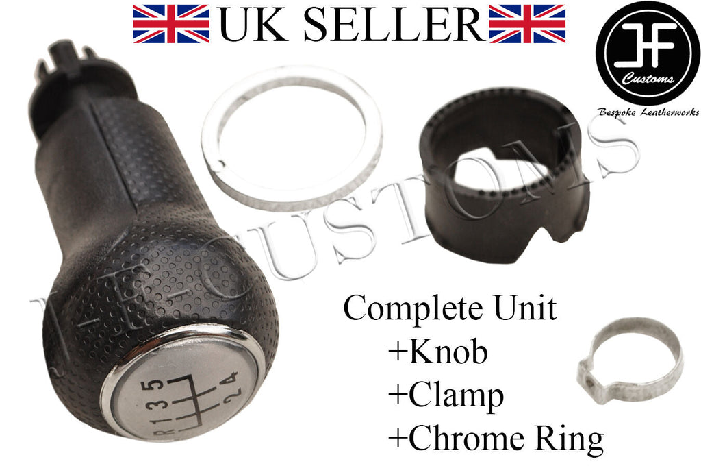 FOR VW GOLF MK4 4 IV JETTA BORA 98-05 SILVER 5 SPEED KNOB + SILVER RING + CLAMP