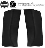 BLACK & BLACK LEATHER 2X REAR C PILLAR COVERS FOR TOYOTA GT86 SUBARU BRZ 12-19