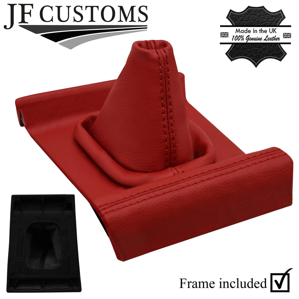 D RED ITALIAN LEATHER GEAR + SURROUND COVERS + FRAME FOR BMW 3 SERIES E21 75-83