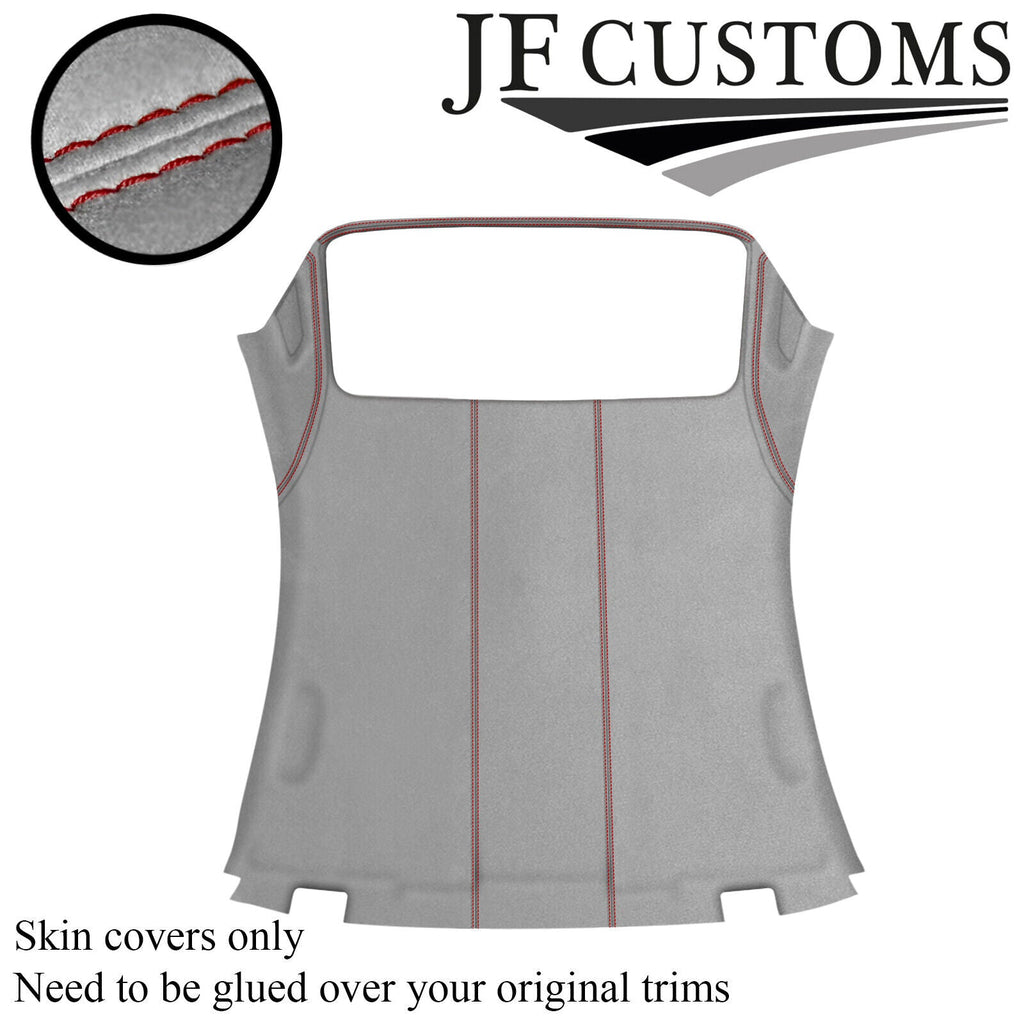 D RED STITCH L GREY SUEDE HARDTOP HEADLINER KIT COVER FOR BMW E46 CONVERTIBLE