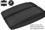 BLACK GENUINE LEATHER 2X ARMREST LID COVERS FITS AUDI A8 2003-2010 CUSTOM NEW
