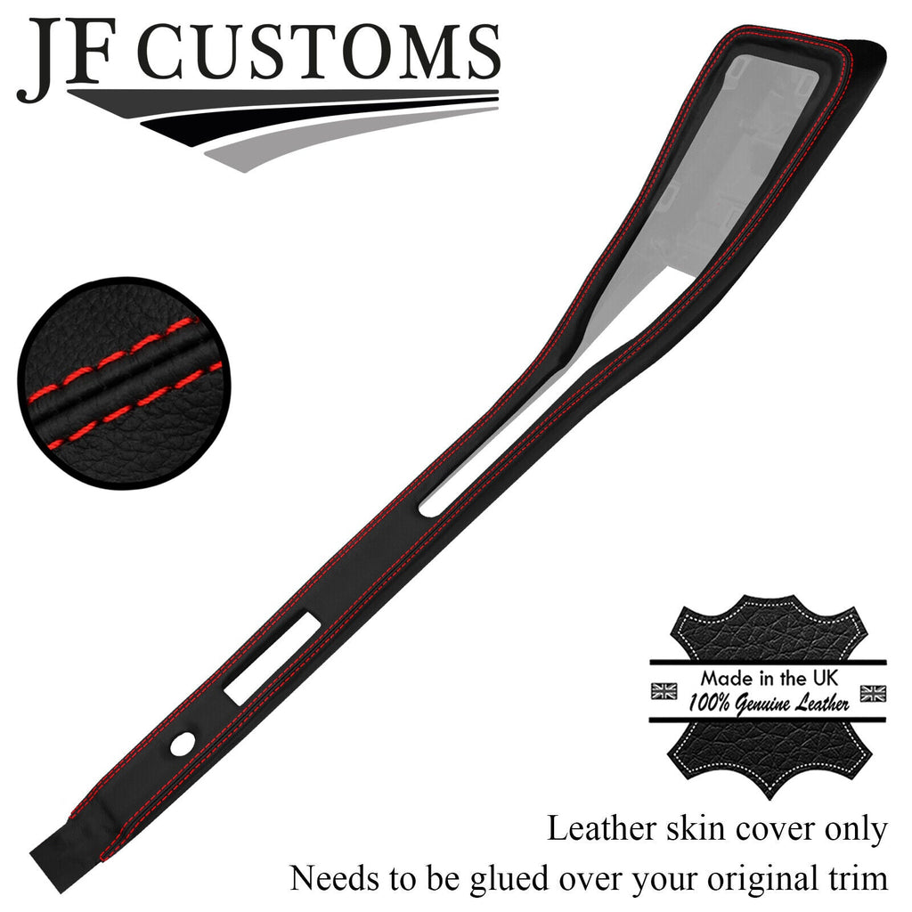 RED  STITCH LEATHER TOP CENTRE CONSOLE TRIM SKIN COVER FITS LOTUS EVORA 09-18