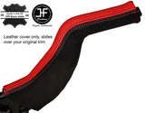 BLACK & RED LEATHER SLIM HANDBRAKE GAITER EBRAKE BOOT FITS FORD MUSTANG 05-09
