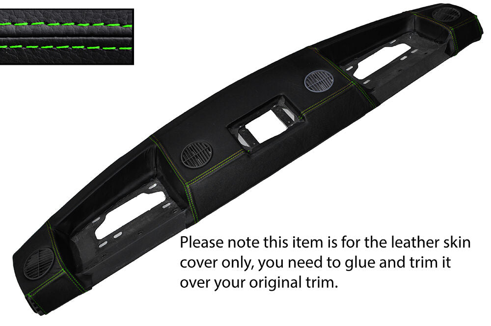 GREEN STITCH TOP DASH DASHBOARD LEATHER SKIN COVER FITS RANGE ROVER CLASSIC