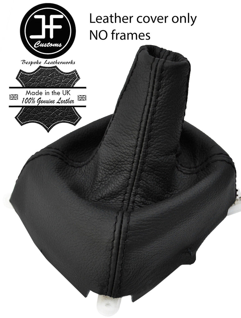 BLACK STITCH TOP GRAIN LEATHER MANUAL GEAR GAITER FITS MITSUBISHI COLT 95-03