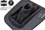 RED STITCH REAL LEATHER AUTOMATIC GEAR GAITER FOR BMW E46 99-05 TRI STITCHING