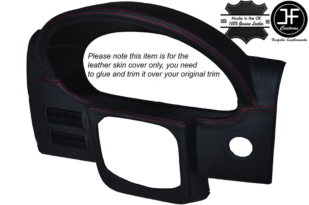 RED STITCH SPEEDO DASH TRIM LEATHER COVER FITS MERCEDES SPRINTER MK2 II 06-15