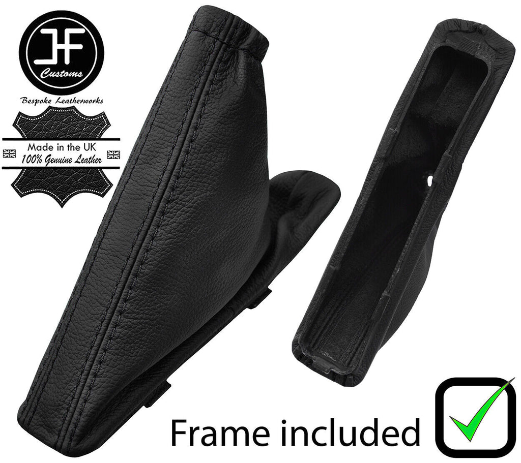 BLACK STITCH LEATHER HANDBRAKE +PLASTIC FRAME FOR VAUXHALL ASTRA MK6 J 09-15