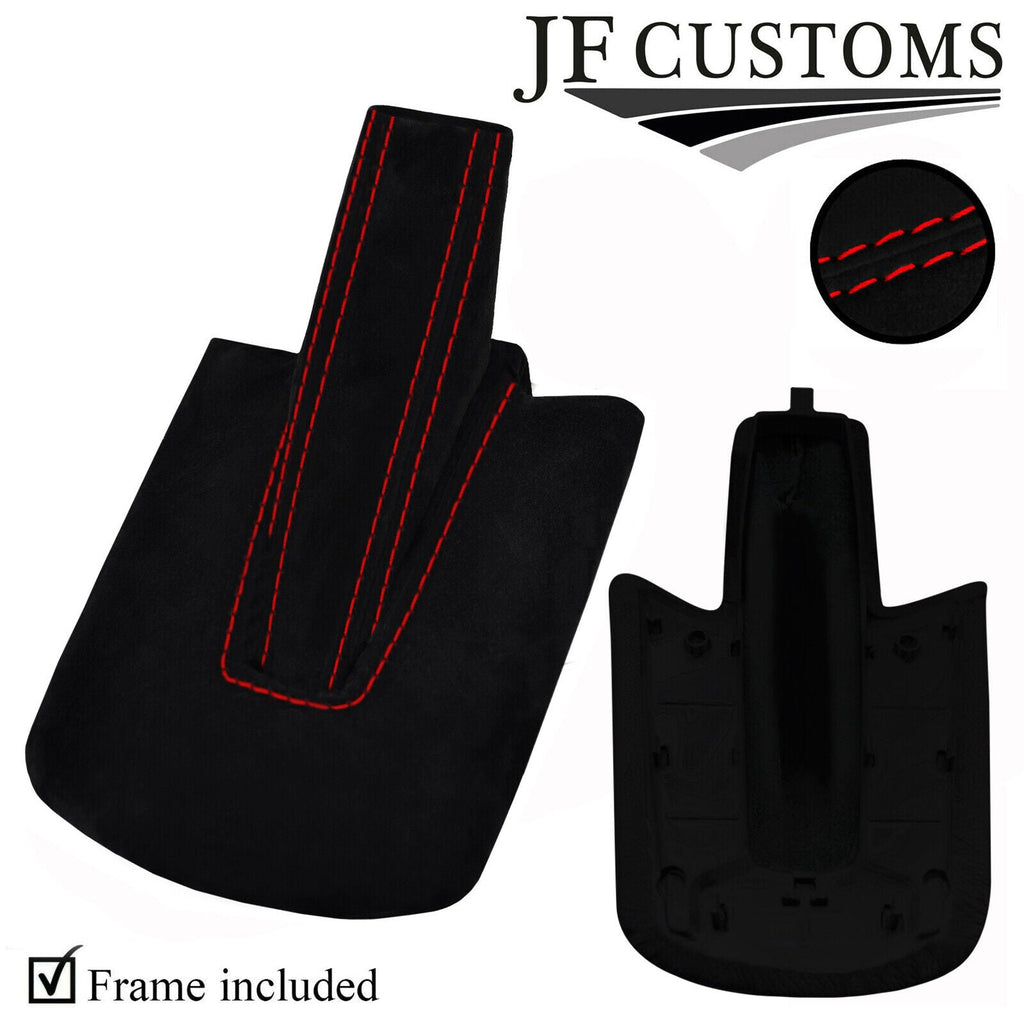 RED STITCH SUEDE HANDBRAKE GAITER + PLASTIC FRAME FOR BMW Z4 E85 E86 02-08