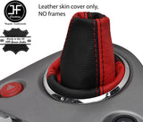 BLACK & RED 2 TONE REAL LEATHER GEAR GAITER FITS HONDA CIVIC TYPE R FN2 06-12