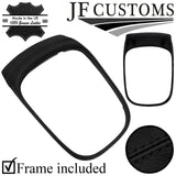 BLACK STITCH ITALIAN LEATHER GEAR SURROUND+ FRAME FOR CHEVROLET TRAX 13-16