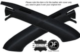 BLACK STITCHING 2X A POST PILLARS LEATHER COVERS FITS HONDA S2000 1999-2009