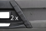 black stitching FITS MITSUBISHI SHOGUN 2000-2011 2X DOOR HANDLE LEATHER COVERS