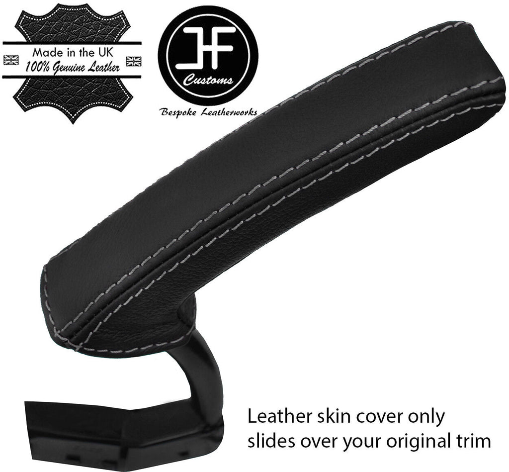 GREY STITCH TOP GRAIN LEATHER HANDBRAKE HANDLE COVER FOR SAAB 93 9-3 03-12