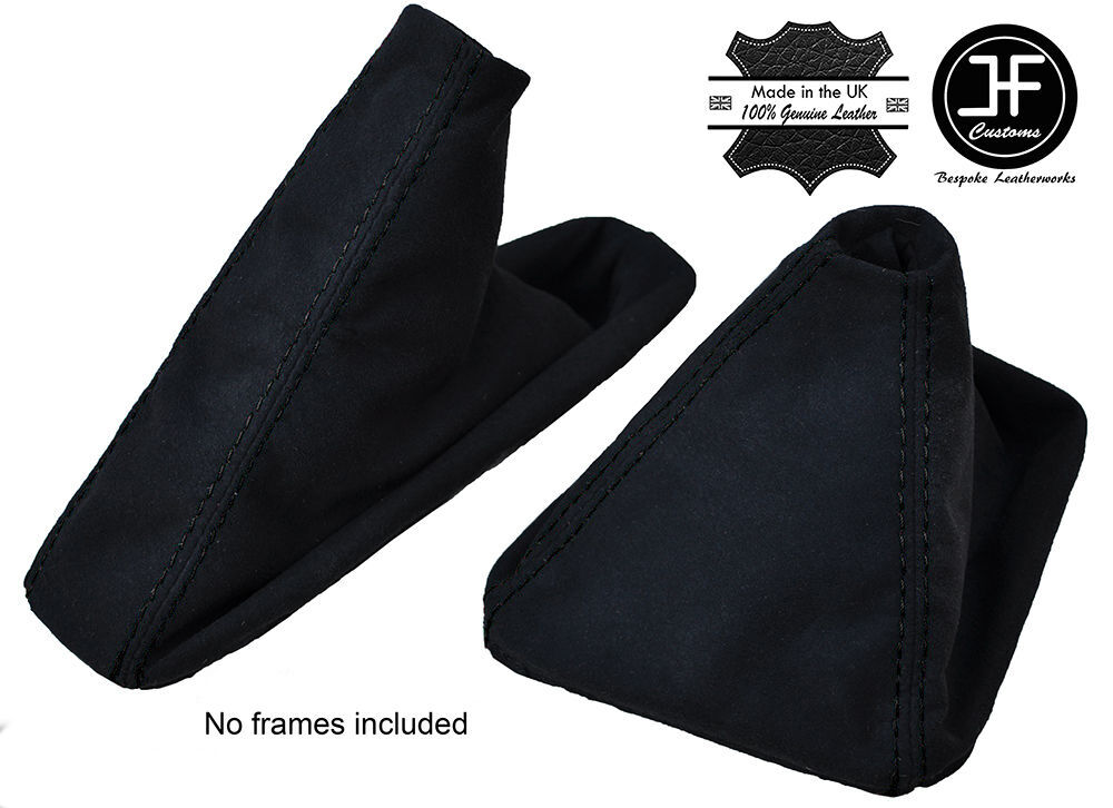 BLACK STITCH PU SUEDE GEAR & HANDBRAKE GAITER FITS BMW 3 SERIES E30 1981-1993