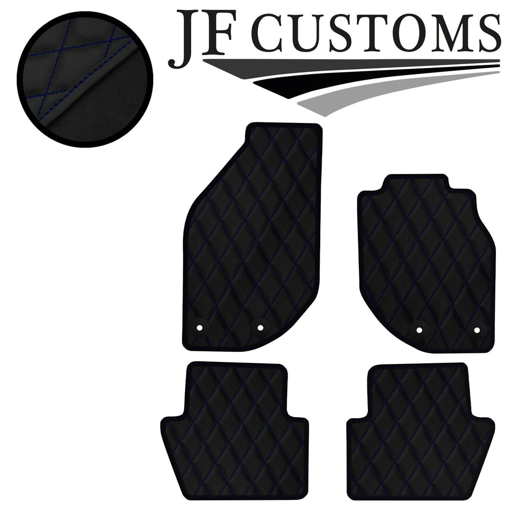 D BLUE DIAMOND STITCH VINYL 4X TAILORED FLOOR CARPETS FOR VOLVO C70 95-06