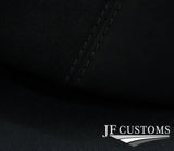 BLACK STITCH SUEDE CARBON SPEEDO GAUGE HOOD COVERS FOR HONDA CIVIC MK10 X 15-20