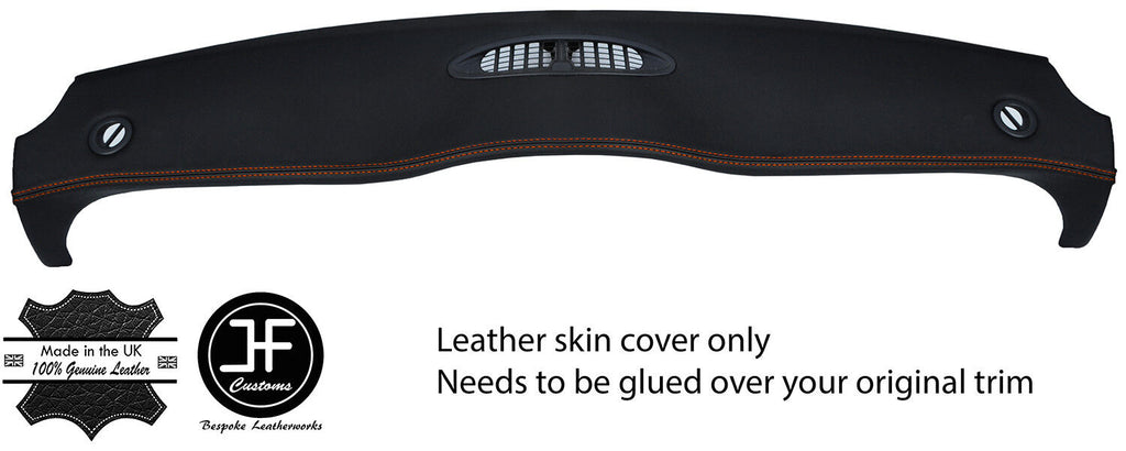 ORANGE STITCH TOP DASHBOARD LEATHER COVER FOR BMW MINI R50 R53 01-06 STYLE 2