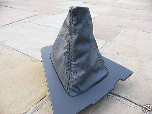 FITS VOLVO V40 / S40 2000-2004 GEAR GAITER COVER LEATHER GREY CUSTOM NEW