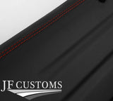 D RED STITCH LEATHER 2X REAR DOOR TRIM COVERS FOR HONDA RIDGELINE 06-14
