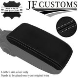 GREY STITCH ITALIAN LEATHER ARMREST LID COVER FOR AUDI A3 8P 04-12 STYLE 2