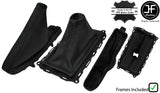 BLACK STITCH LEATHER MANUAL GEAR+HANDBRAKE GAITER+FRAMES FOR FORD MUSTANG 10-14