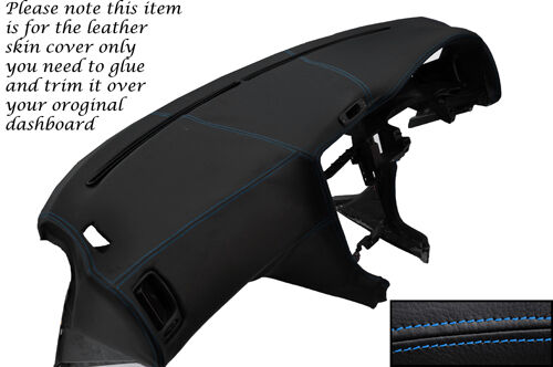 BLUE STITCH FITS TOYOTA MR2 MK2 1989-2000 DASH DASHBOARD LEATHER SKIN COVER ONLY