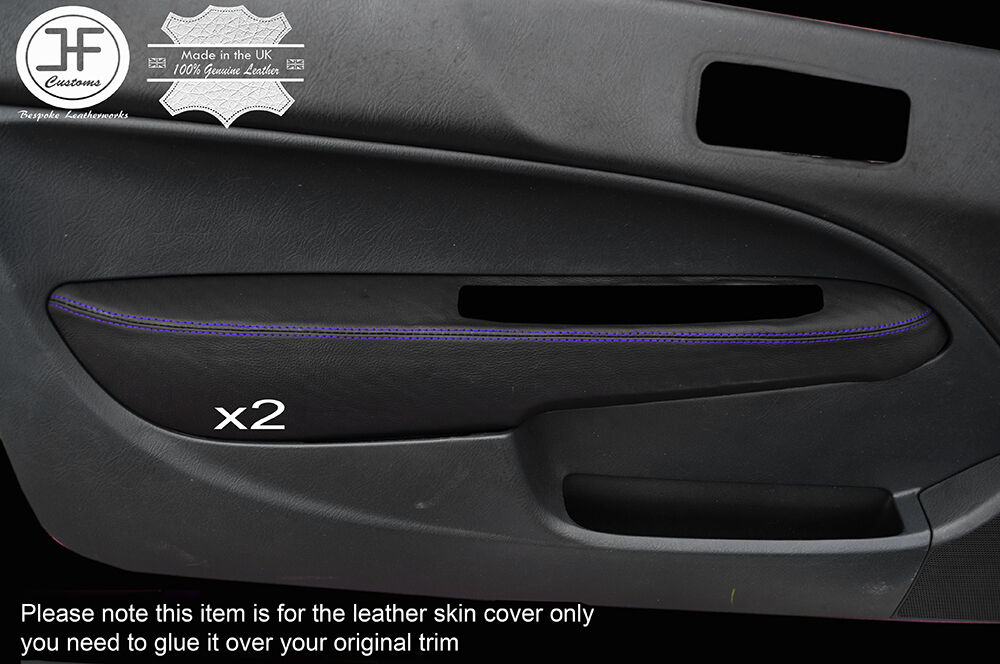 PURPLE STITCH 2X DOOR ARMREST LEATHER COVERS FITS HONDA CIVIC EK3 EK4 EJ9 96-00