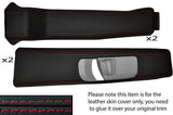 RED STITCH B PILLAR SKIN COVERS FITS LANDROVER DISCOVERY 2 TDI TD5 300 98-04