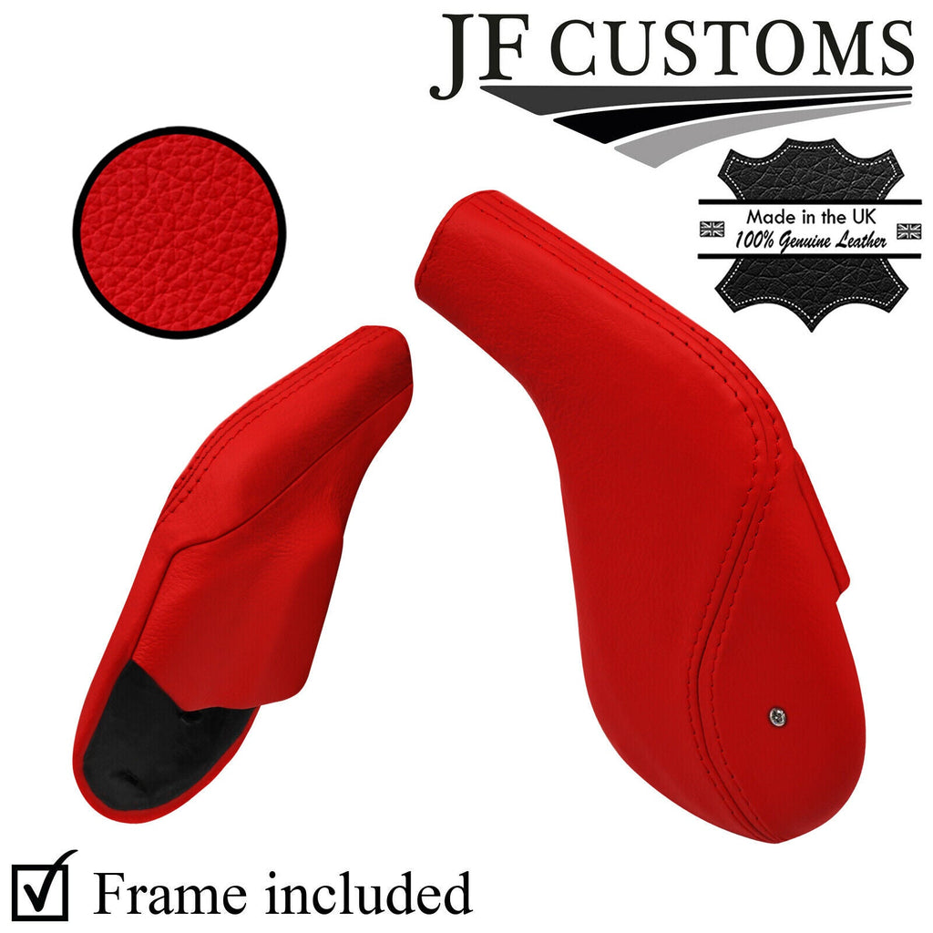 RED LEATHER HANDBRAKE TRIM COVER + FRAME FITS MAZDA MIATA MX5 MK1 MK2 90-05