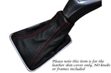RED STITCHING LEATHER MANUAL GEAR GAITER FITS VOLVO V40 2012-2015 CUSTOM NEW