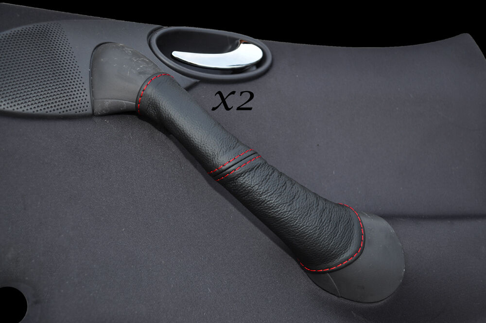 RED STITCH 2X FRONT DOOR HANDLE SKIN COVERS FITS MERCEDES A CLASS W168 02-04