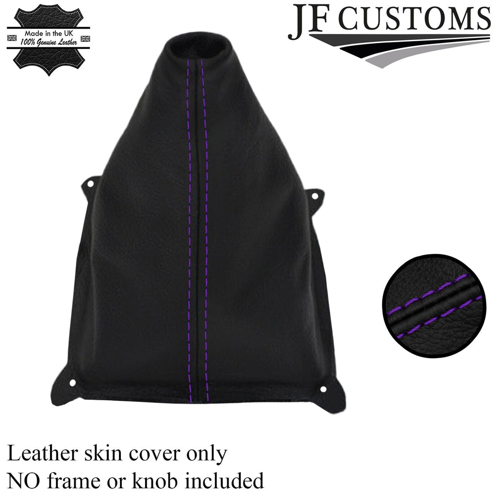 FITS FORD FIESTA MK7 08+ GEAR GAITER purple stitching CUSTOM NEW MADE IN UK