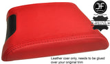 RED REAL LEATHER SLIDING ARMREST COVER FITS BMW 5 SERIES E39 1996-2003