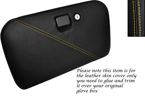 YELLOW STITCH FITS NISSAN 200SX S13 88-93 GLOVE BOX LID REAL LEATHER SKIN COVER