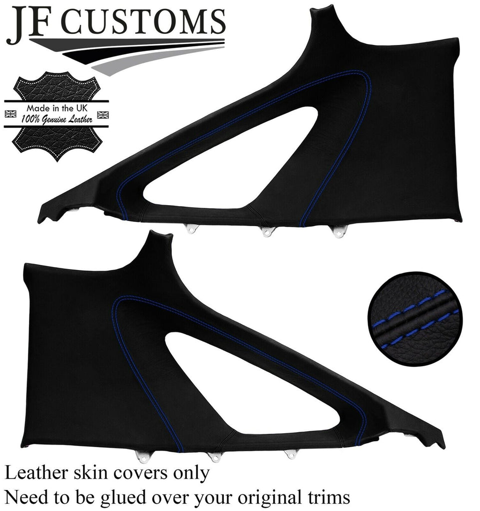 BLUE STITCH LEATHER REAR QUARTER PANEL COVERS FITS MITSUBISHI GTO 3000 GT