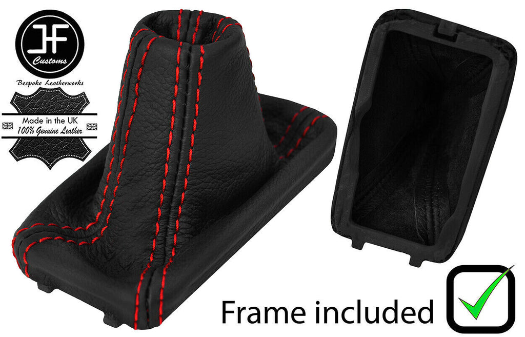 RED STITCH LEATHER AUTOMATIC GEAR WITH PLASTIC FRAME FOR VOLVO V90 2016-2020