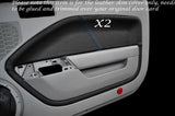 BLUE STITCH 2X DOOR CARD LEATHER SKIN COVERS FITS FORD MUSTANG 2005-2009