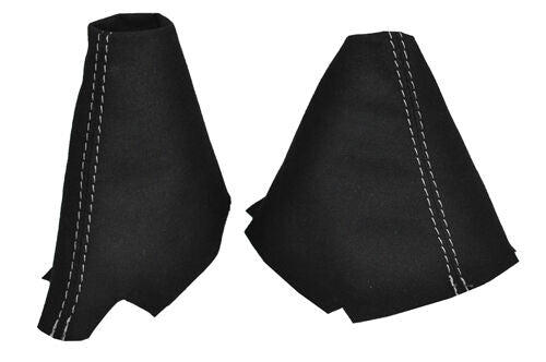 GREY STITCH FITS LANDROVER DISCOVERY 300 TD5 TDI AUTO AUTOMATIC PU SUEDE GAITER
